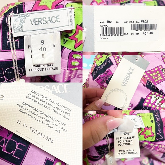 Authentic Versace RARE NWT Vintage Y2K Pink Vegas Star Mini Skirt - Picture 12 of 12